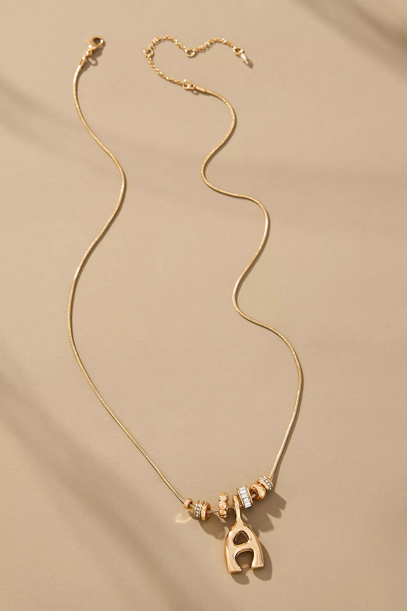 Charm Bubble Letter Monogram Necklace | Anthropologie (US)