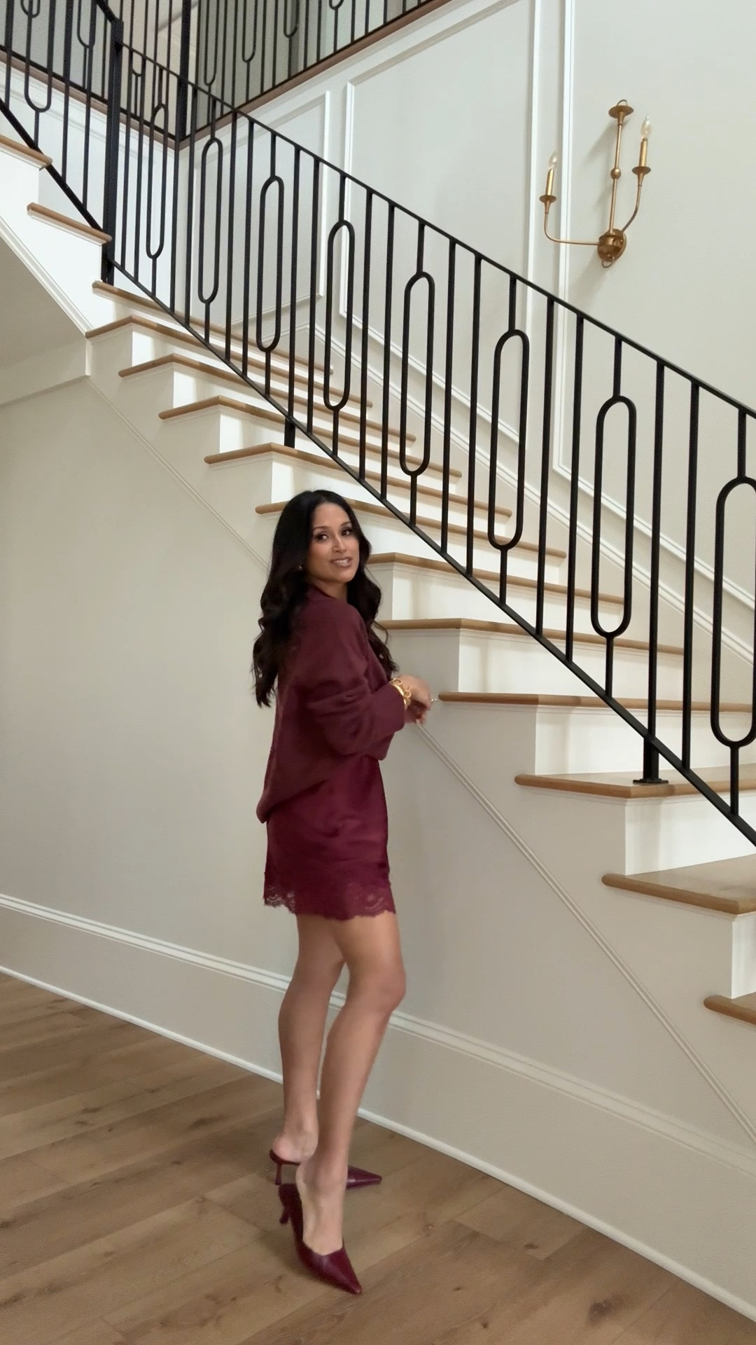 My Galentine’s Day lunch outfit! Linking my exact skirt along with an another similar option. Wearing size both in both the sweater and lace trim skirt.
#valentinesday #galentinesday 

#LTKValentine #LTKPetite