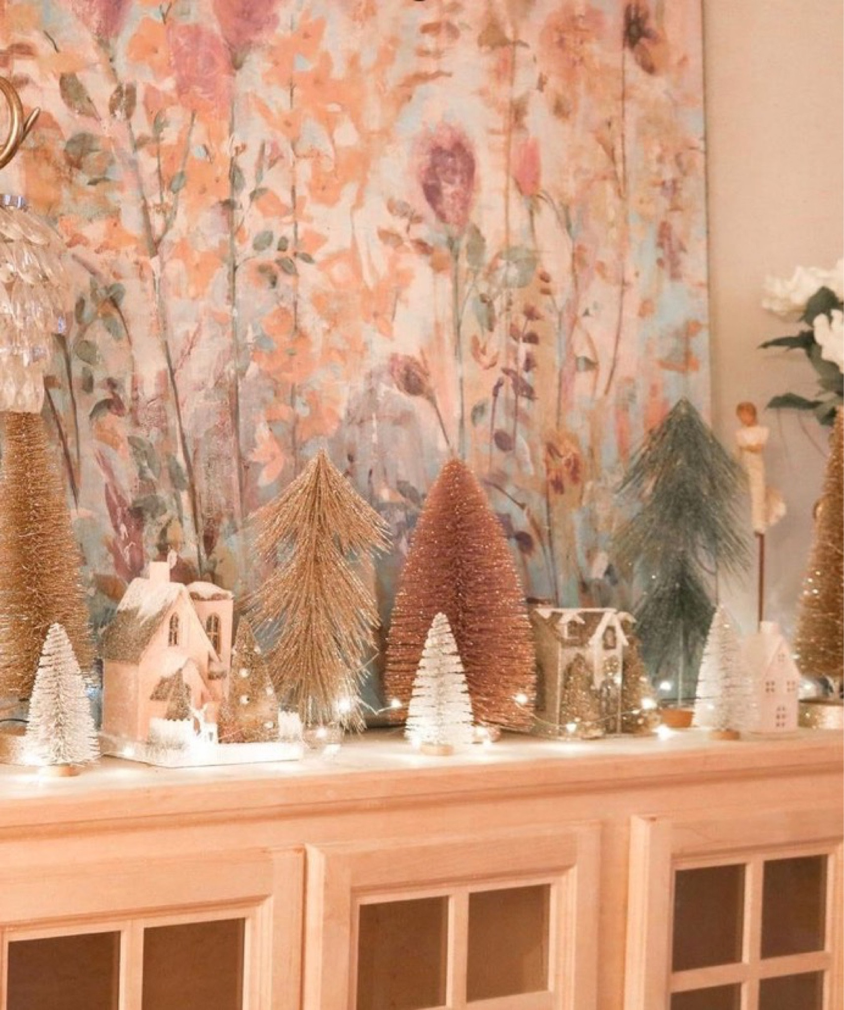 Christmas decor on my entry way table! Christmas trees, twinkle lights and glitter houses, oh my! 😍 

Target finds. Amazon home finds. Holiday decor. Linking our Christmas tree & Garland below too! Highly recommend! 

#LTKHoliday #LTKhome #LTKSeasonal