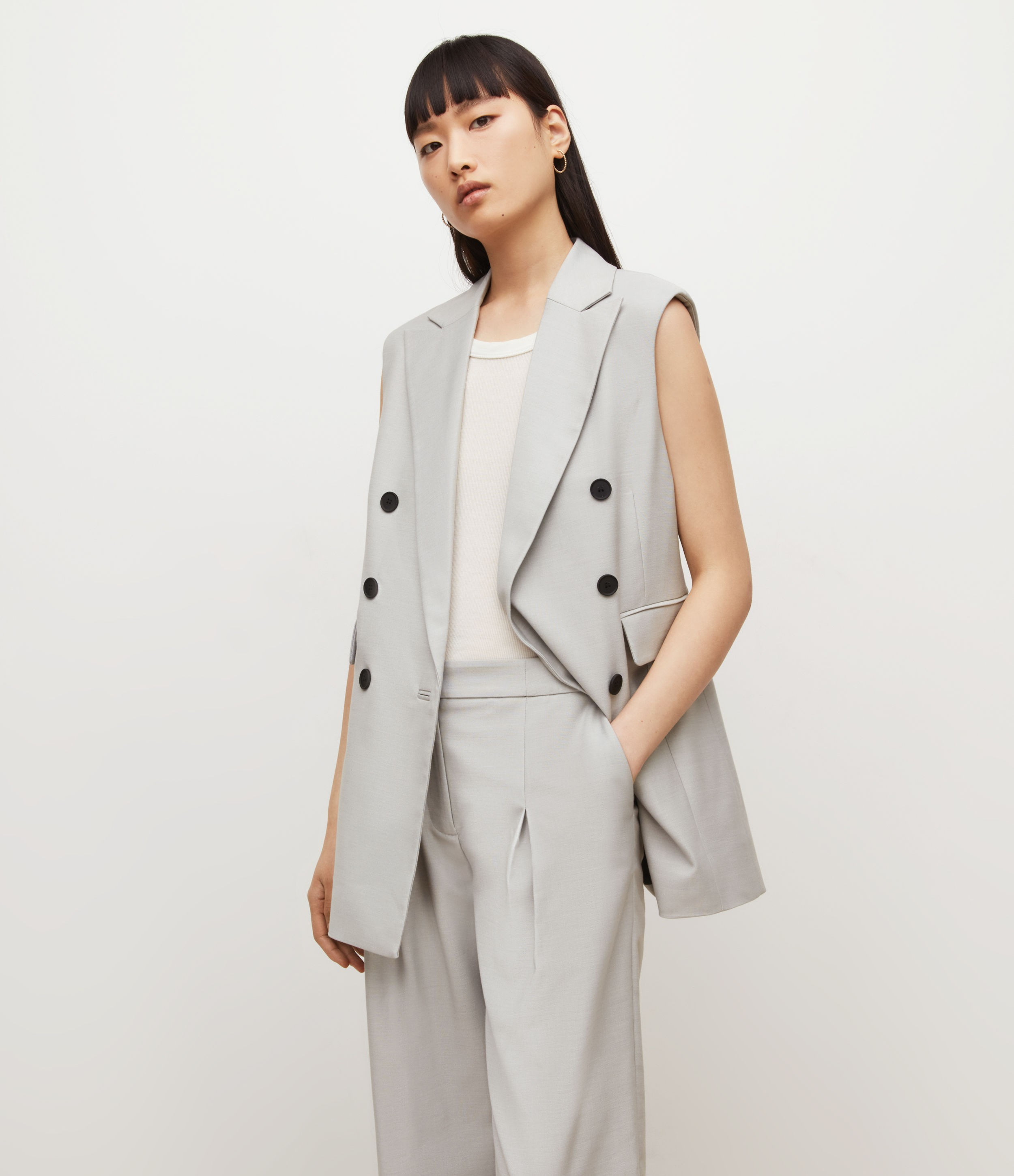 Hanah Sleeveless Blazer | AllSaints US