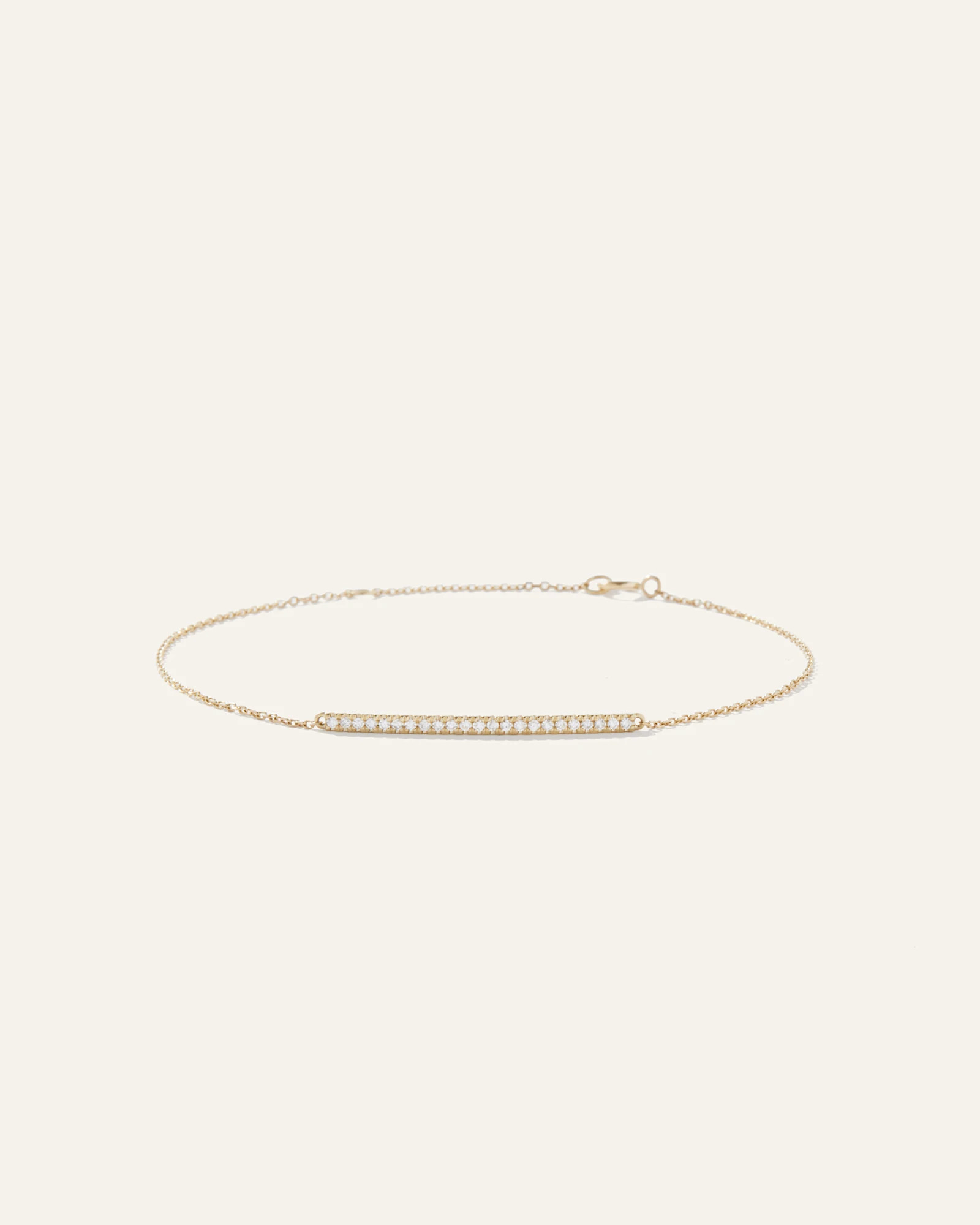 14K Gold Pave Diamond Bar Bracelet | Quince