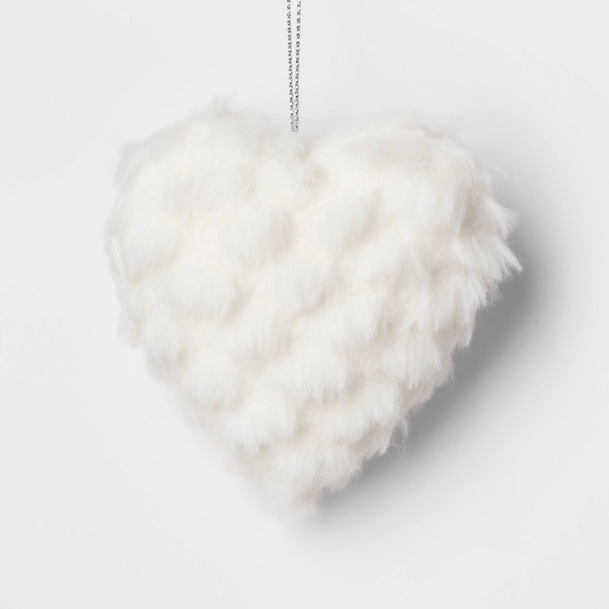 Faux Fur Heart Christmas Tree Ornament White - Wondershop™ | Target