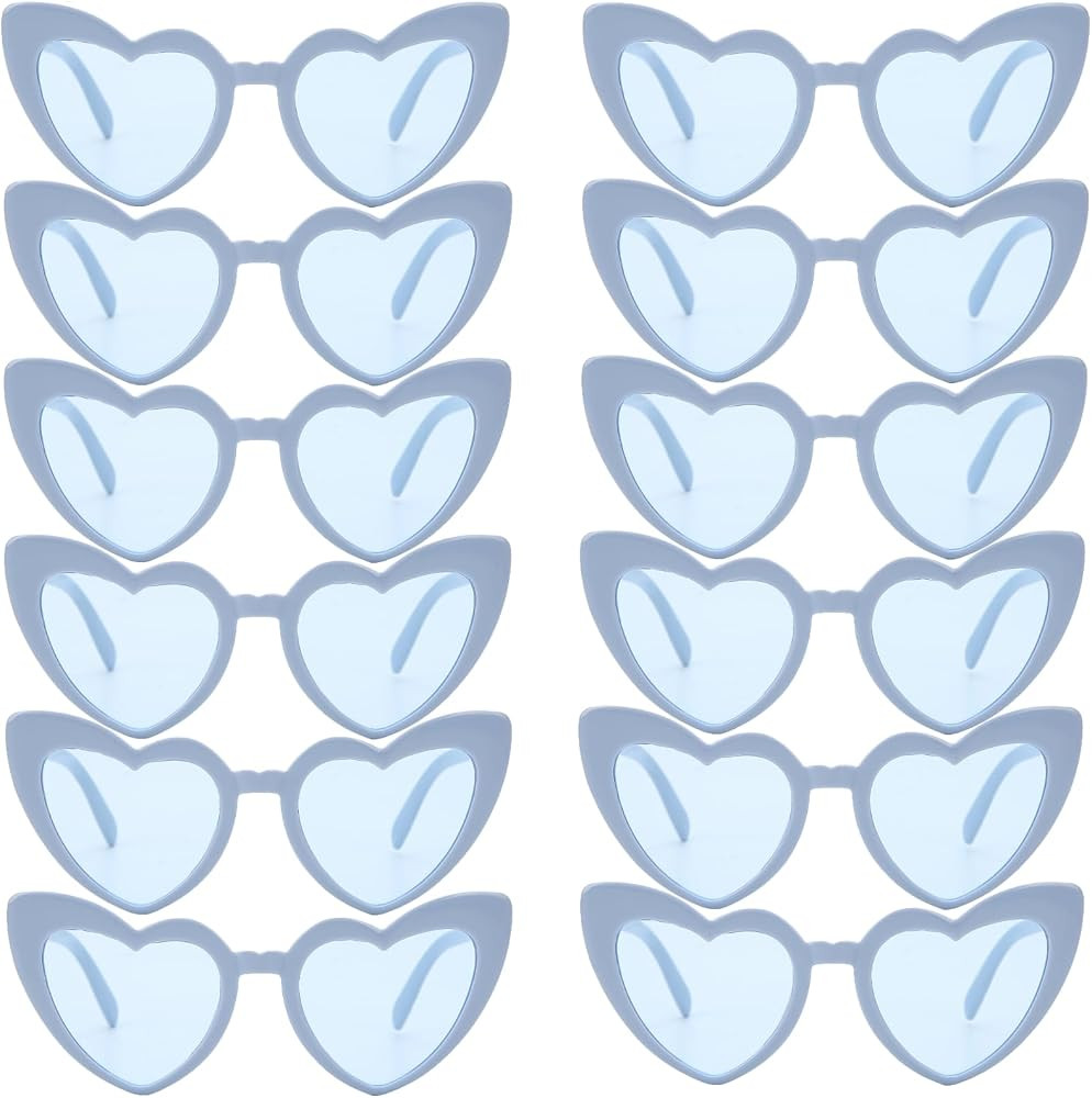 12 Pairs Bachelorette Party Sunglasses Heart Shaped Sunglasses Party Decorations Bridesmaid Propo... | Amazon (US)
