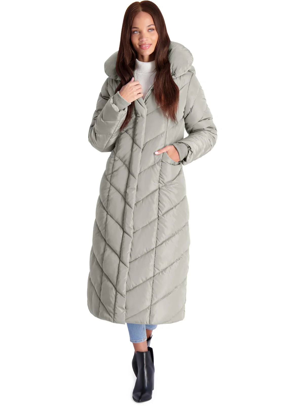 Steve Madden Women's Long Maxi Winter Puffer Coat | Walmart (US)
