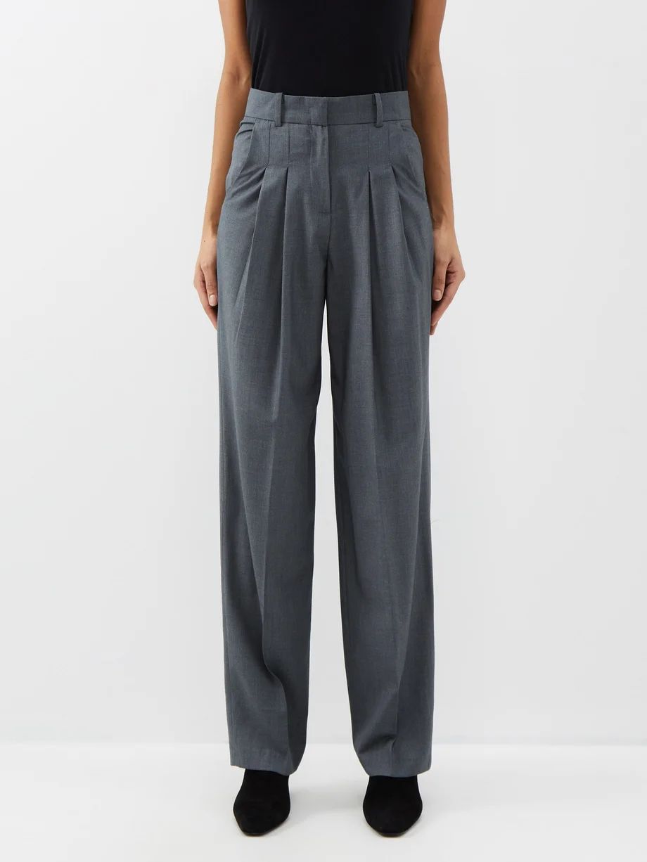 Gelso pleated Tencel-blend trousers | The Frankie Shop | Matches (UK)