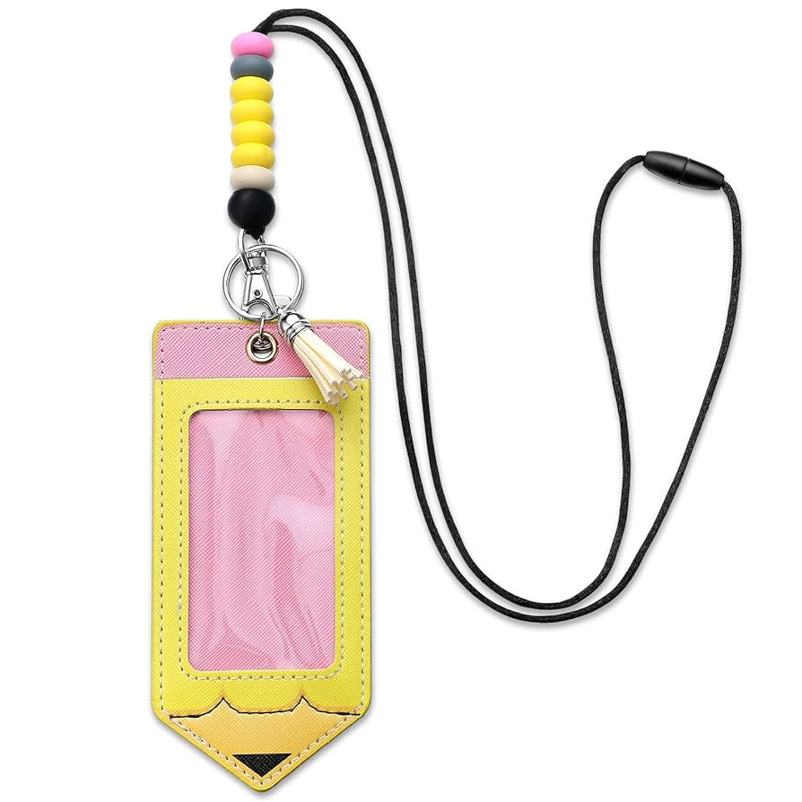 2 Pcs Pencil Teacher Lanyards for ID Badges and Keys Pencil ID Badge Holder with Breakaway Lanyar... | Amazon (US)