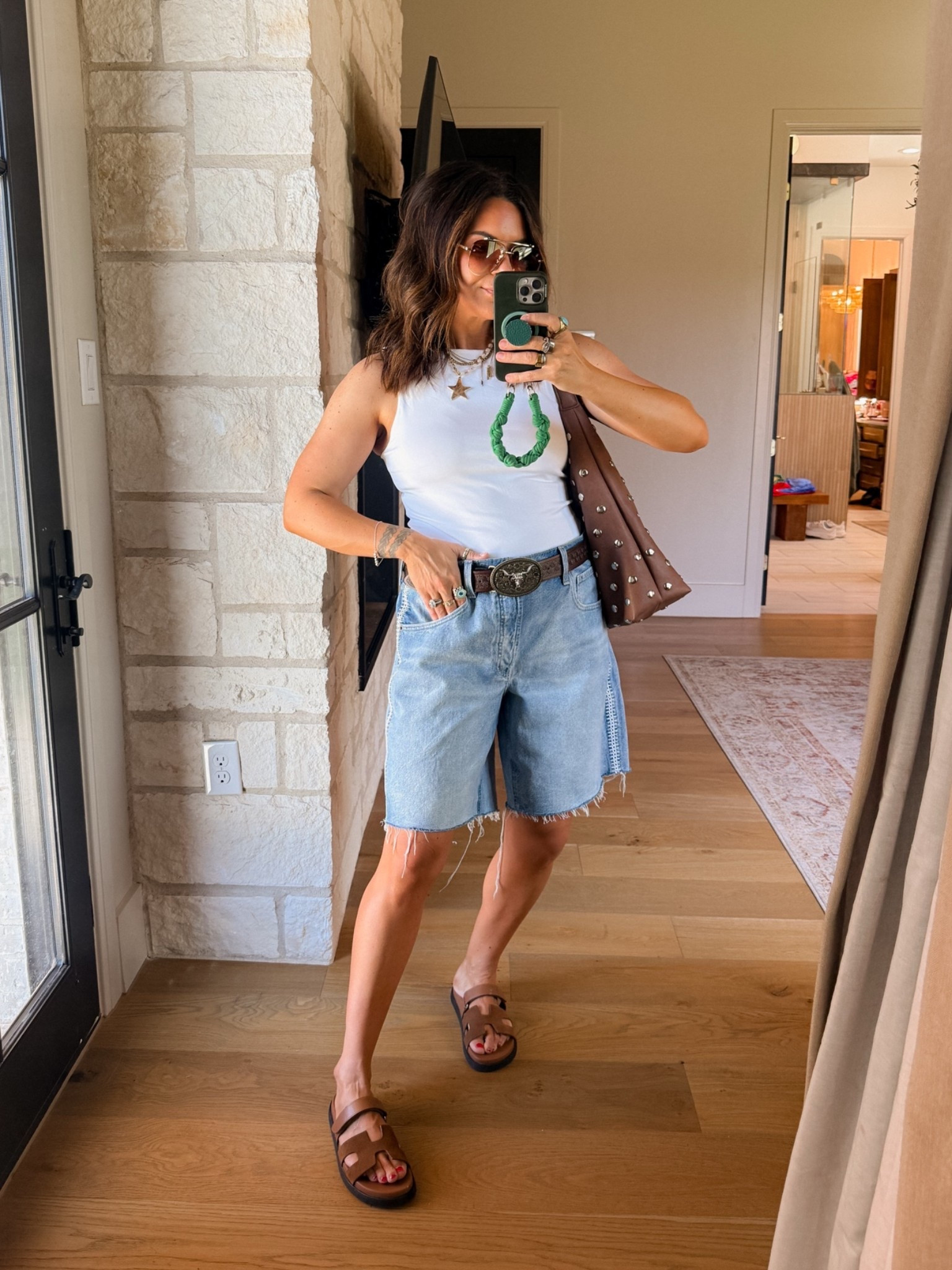 Pinterest Inspo helping me in my jorts journey. 
Jorts: (I sized up on to a 12, don’t really think I needed to)
Boat neck tank is so good! Size large

#LTKootd #LTKOver40 #LTKMidsize