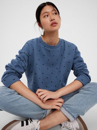 Vintage Soft Relaxed Cropped Sweatshirt | Gap (US)