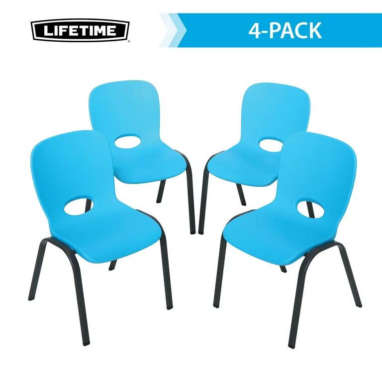 Lifetime Children's Plastic Stacking Chair - 4 Pk (Essential), 80472, Blue | Walmart (US)