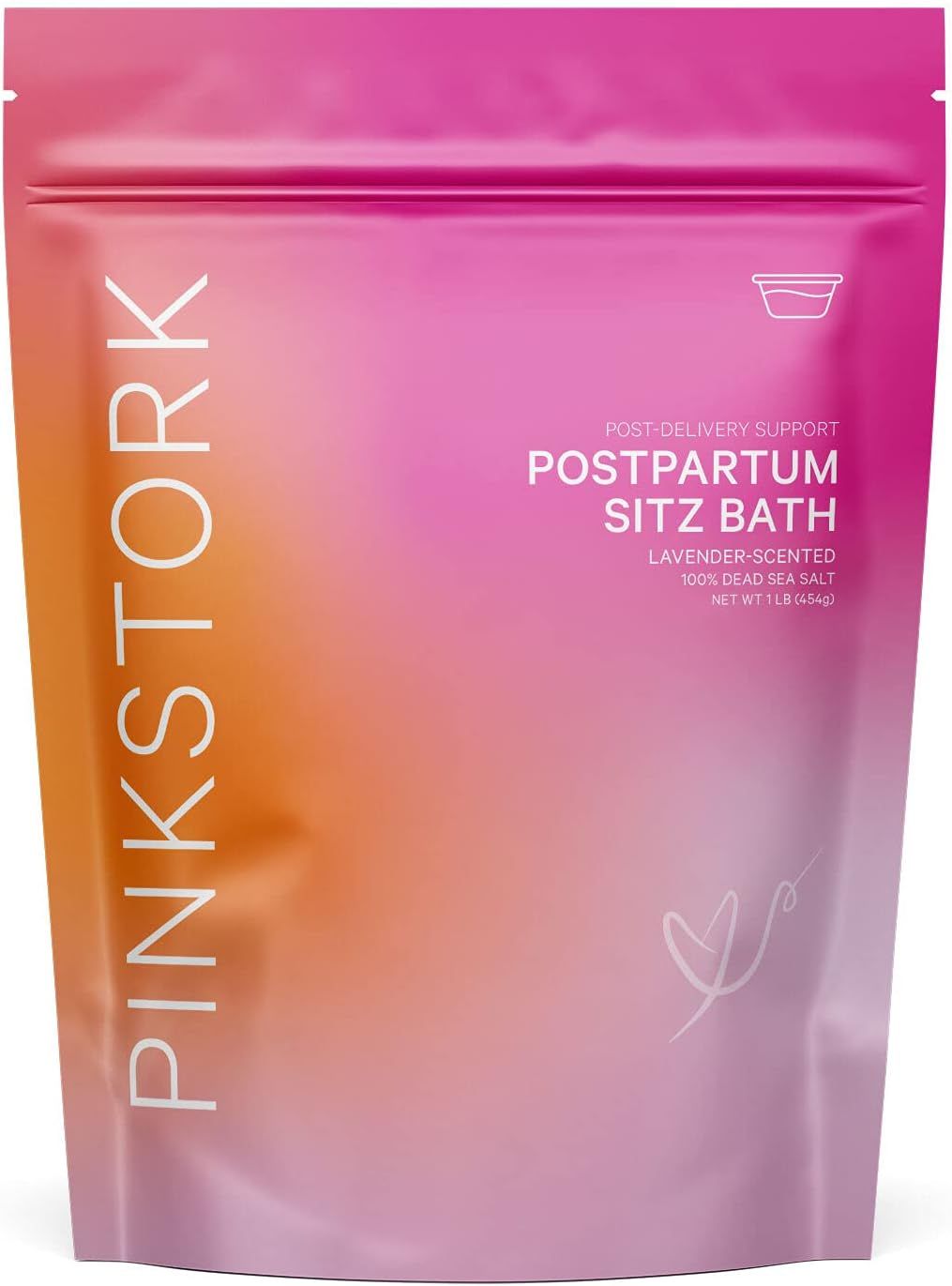 Pink Stork Postpartum Sitz Bath Soak: Dead Sea Salt for Perineal Care + Cleansing, Postpartum Rec... | Amazon (US)