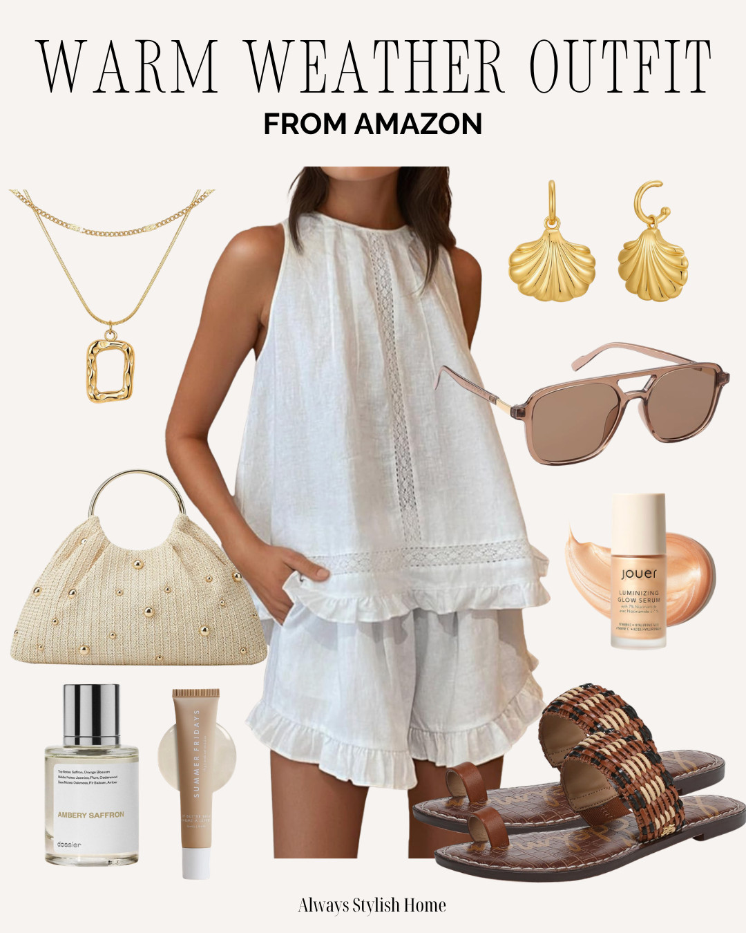 Amazon warm weather outfits that look so much more expensive than they are ☀️🤍 Think breezy dresses, effortless matching sets, lightweight layers, and easy summer staples you’ll wear on repeat. Perfect for vacations, brunch, beach days, and everyday summer style — all affordable and Amazon Prime-ready! 

 #LTKSeasonal #LTKSaleAlert #LTKTravel