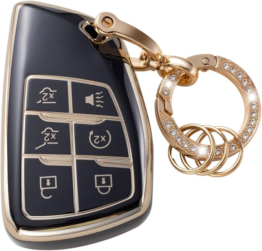 Gematay for Buick Chevy Key Fob Cover with Keychain, Key Shell Cover Holder Compatible Chevy Silv... | Amazon (US)