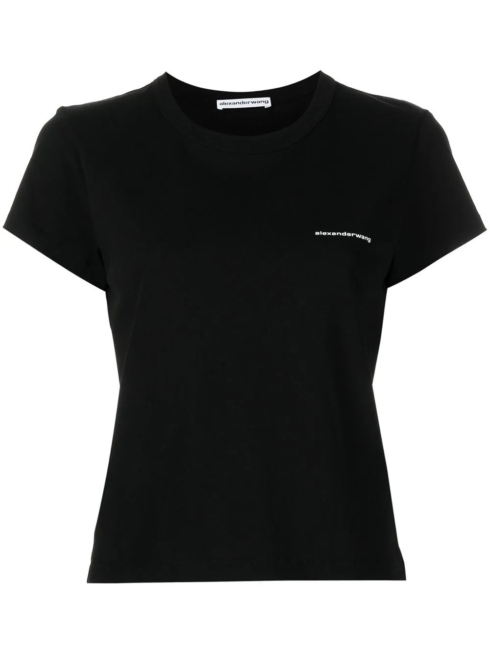 Alexander Wang shrunken logo T-shirt - Black | Farfetch Global