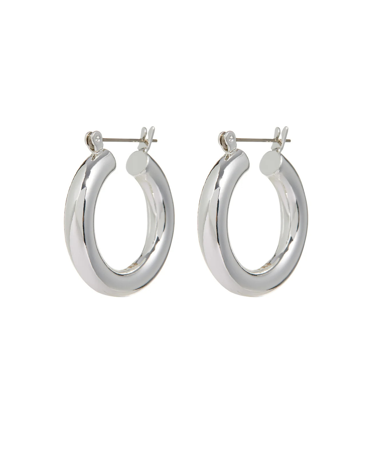 Baby Amalfi Tube Hoops- Silver | Luv Aj