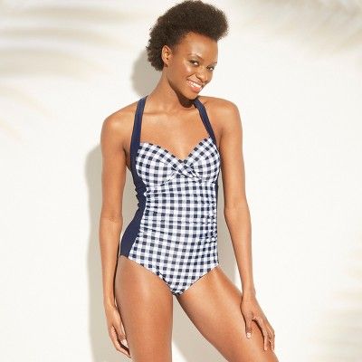 Women's Shirred Twist Front One Piece Swimsuit - Kona Sol™ | Target