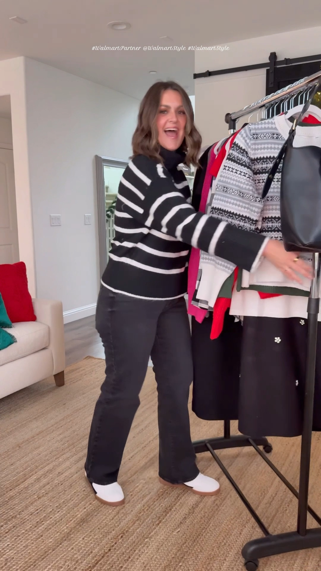 Sweaters & jeans under $30 from Walmart!
#WalmartPartner @WalmartStyle #WalmartStyle

Striped sweater, large
Gray & pink sweaters, medium
Green sweater, large
Red with collar, large
Fair isle, large
Coat, medium 
Plaid, XL
Black shirt under plaid, large
Jeans, 12 (both pairs)
Boots & sneakers, true size 10

Holiday outfits, casual holiday, size 12, mom style, midsize

#LTKMidsize #LTKHoliday #LTKFindsUnder50