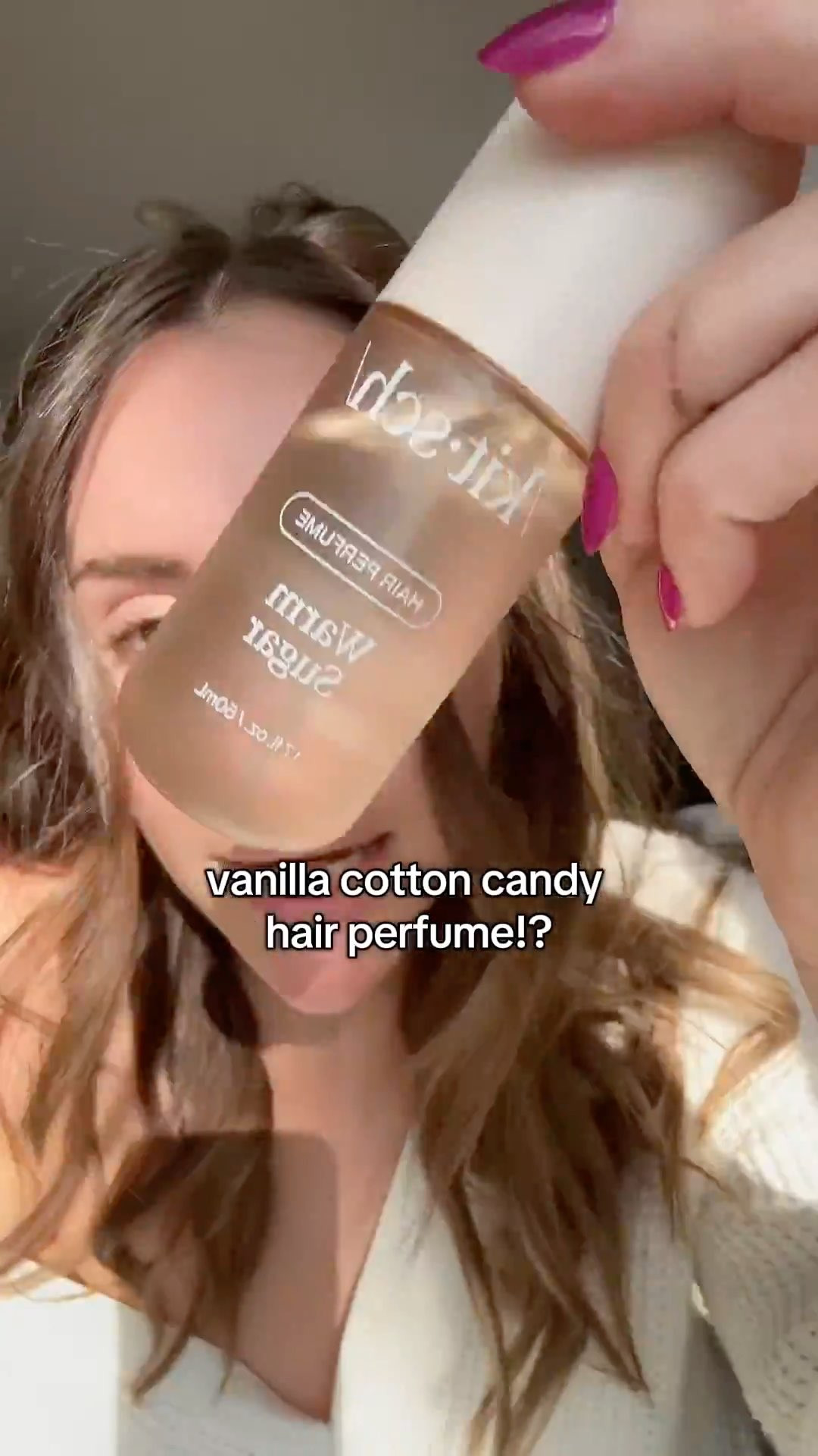 if you want your hair to smell incredible between washes — warm sugar is warm vanilla spun sugar and pink grapefruit and it actually eliminates odors at the source not just masks them.

#kitsch #hairperfume #seconddayhair #hairscent #hairrefresh
kitsch warm sugar hair perfume 

 #LTKBeauty