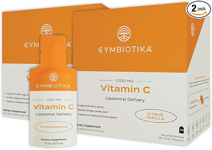 CYMBIOTIKA Vitamin C Individual Packets, Liposomal Delivery, Supplement for Immune Support, Colla... | Amazon (US)
