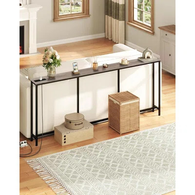 Narrow Console Table With Fast Charging Station, USB-C Ports, And AC Outlets, Behind Sofa Table For Living Room And Entryway | Wayfair North America