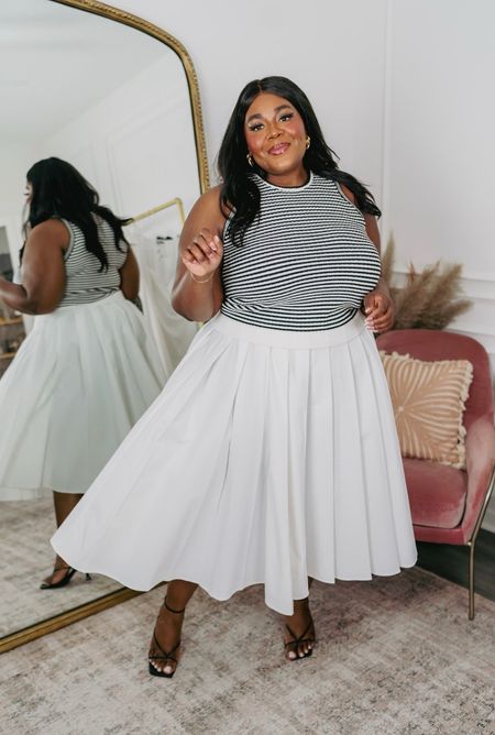 One of my favorite tops from Walmart this season! So perfect for spring vacation.

Top XXL 
Skirt - linked something similar 

Plus Size Fashion, Pleated Skirt Outfit, Nautical inspired Outfit

#LTKplussize #LTKfindsunder50 #LTKsalealert