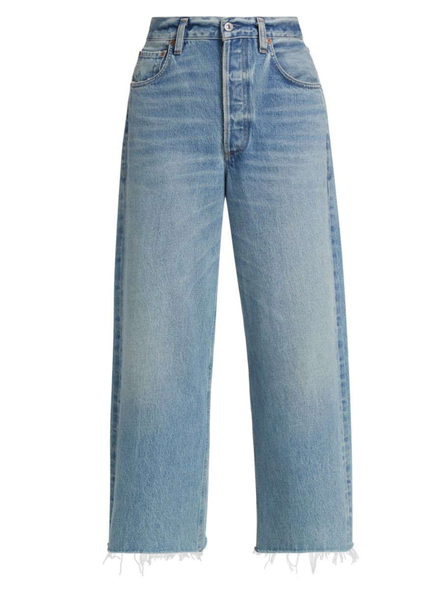 Ayla Denim Raw-Hem Crop Jeans | Saks Fifth Avenue