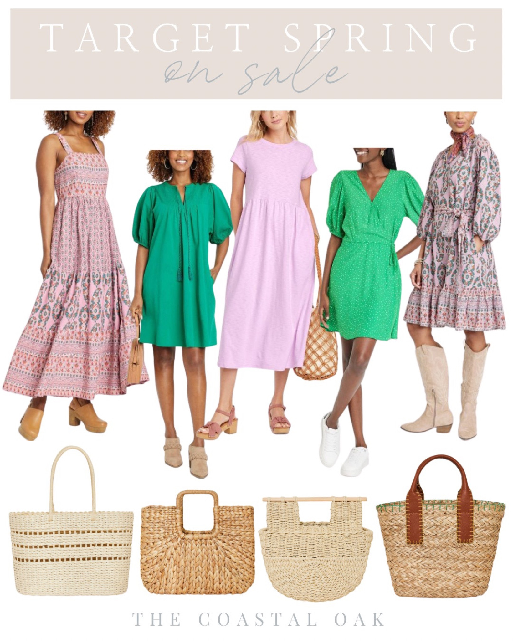 The cutest spring dresses and woven bags on sale at target

Easter dress wedding guest pink dress green dress woven bag vacation spring break beach look 

#LTKstyletip #LTKSeasonal #LTKsalealert