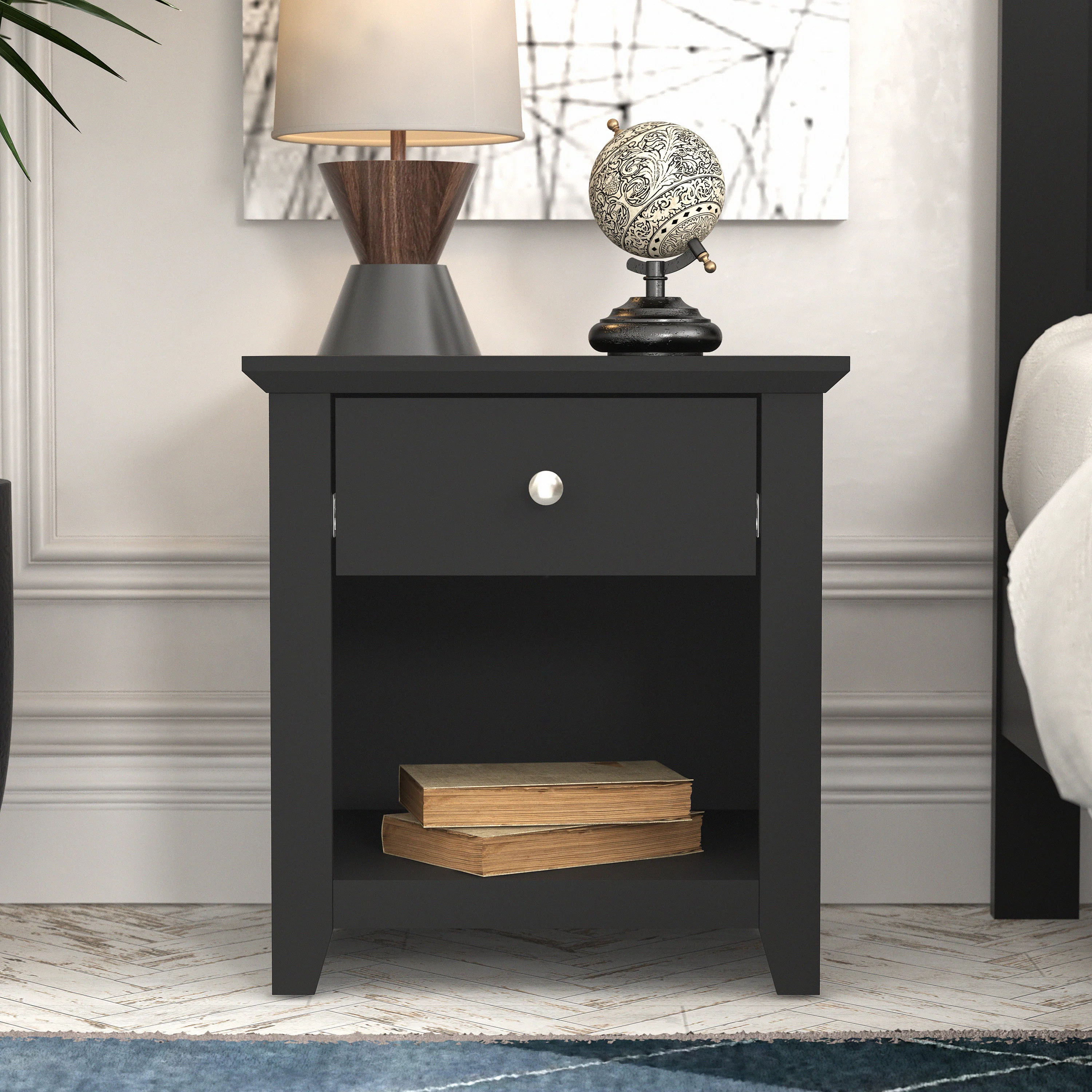 Tevrat 20.8" 1 - Drawer Nightstand with Drawer and Open Compartment | Wayfair North America