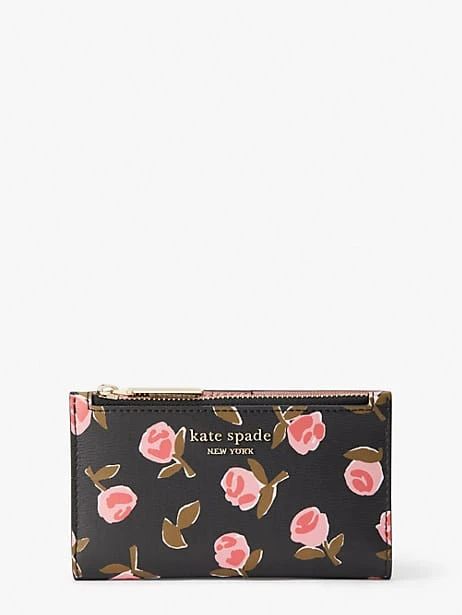 spencer ditsy rose small slim bifold wallet | Kate Spade (US)