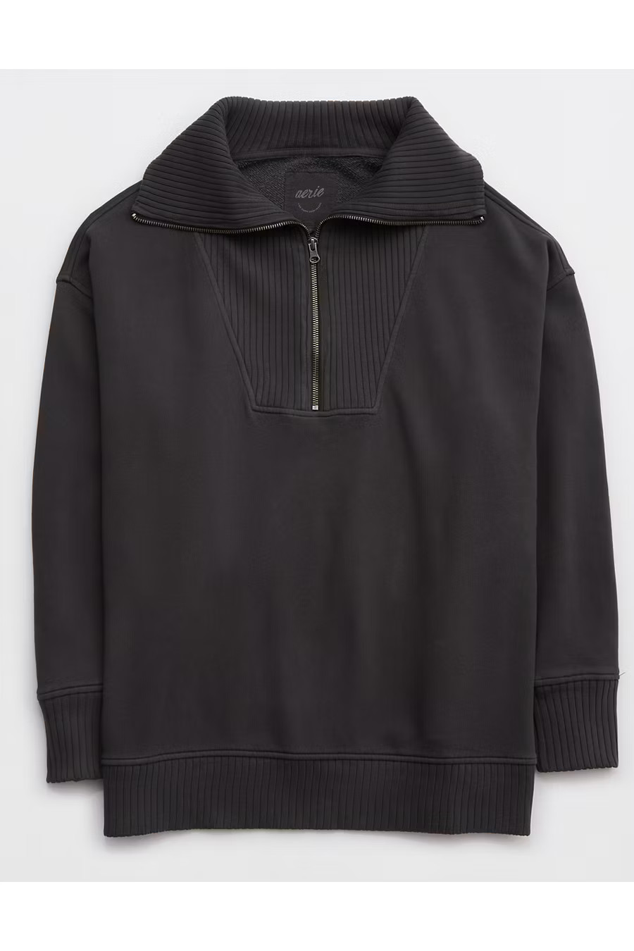 Aerie Down-To-Earth Quarter Zip Sweatshirt | Aerie