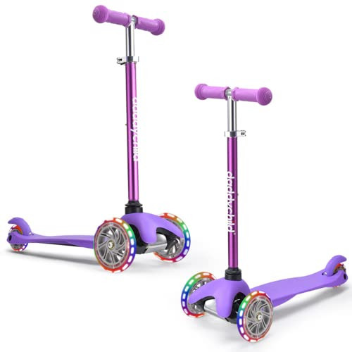 Scooter for Kids Ages 3-5 with Flash Wheels, Kids Scooter 4 Adjustable Height, Toddler Scooter, Mini Kick Scooters for Children, 3 Wheel Scooter for Kids for Girls & Boys Learn to Steer | Amazon (US)