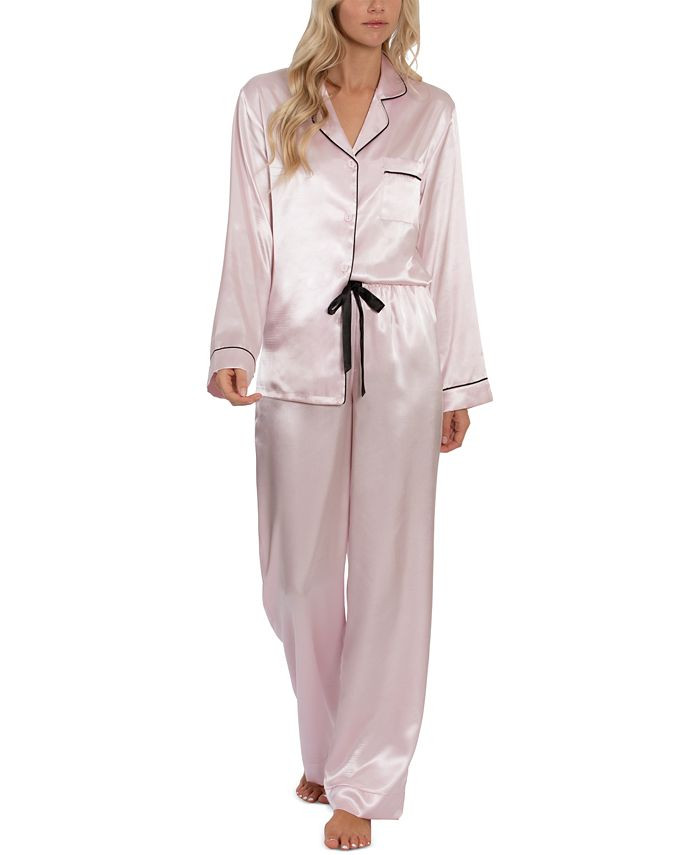 Linea Donatella Satin Charmeuse Pajama Set & Reviews - All Pajamas, Robes & Loungewear - Women - ... | Macys (US)