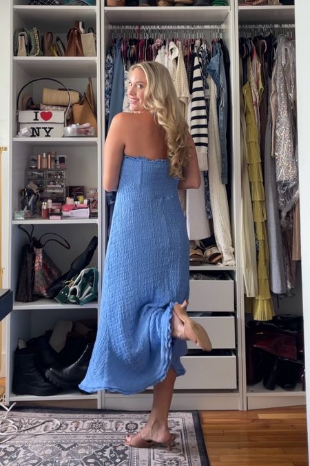 Gorgeous blue summer dress. Perfect for your next vacation outfit! 

#LTKFindsUnder100 #LTKStyleTip