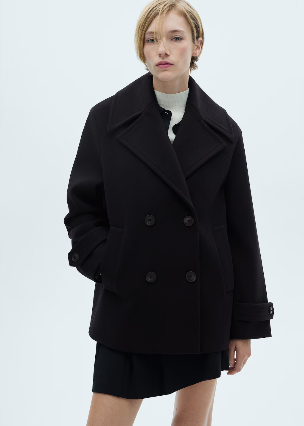 Double-breasted wool coat | Mango (US/MX/AU)