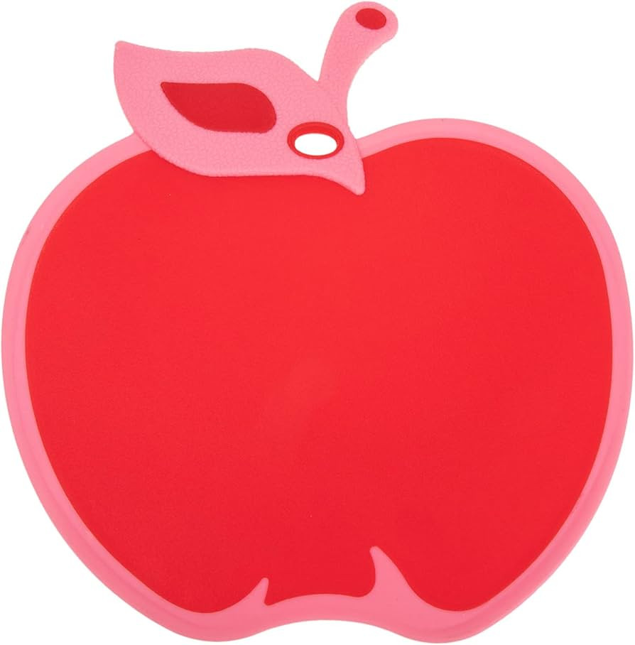 Red Apple Serving Board, Fruit- shaped Cutting Board with Handle, Plastic Kitchen Chopping Board | Amazon (US)