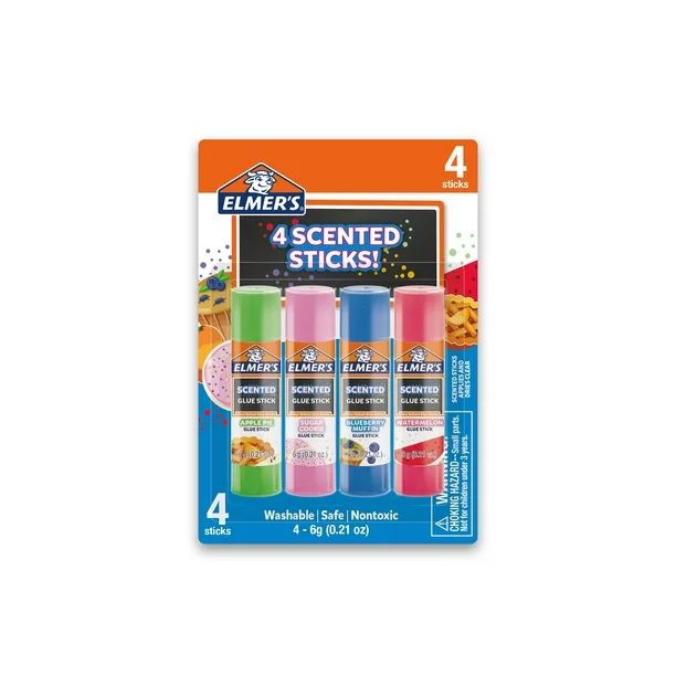 Elmer’s Scented Clear Glue Sticks, Safe and Nontoxic, Assorted Scents, 4 Count - Walmart.com | Walmart (US)