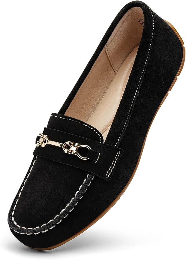 KORDAL Women's Comfortable & Lightweight Suede Leather Loafers Slip-Ons Driving Mocs Walking Shoe... | Amazon (US)