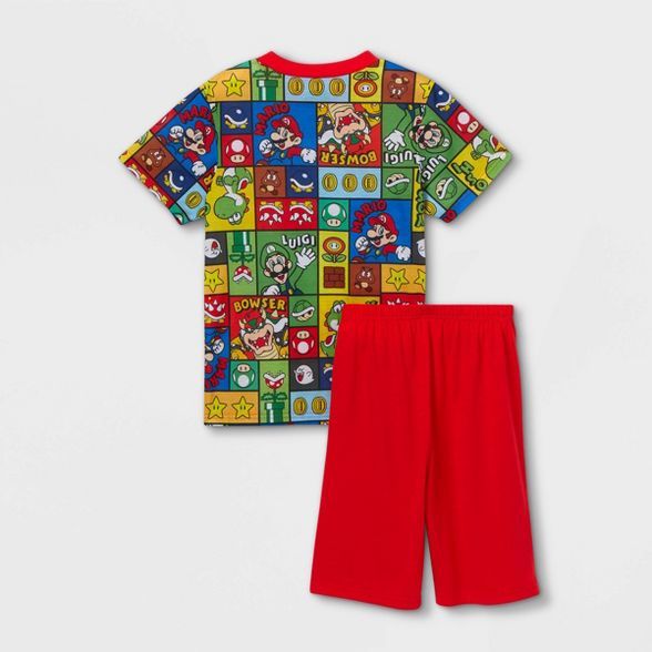 Boys' Nintendo Mario 2pc Pajama Set - Red | Target