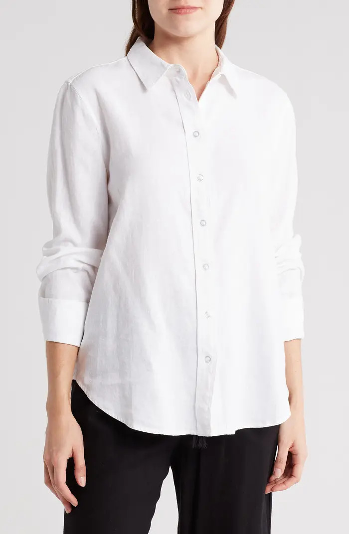 Linen Blend Button-Up Shirt | Nordstrom Rack