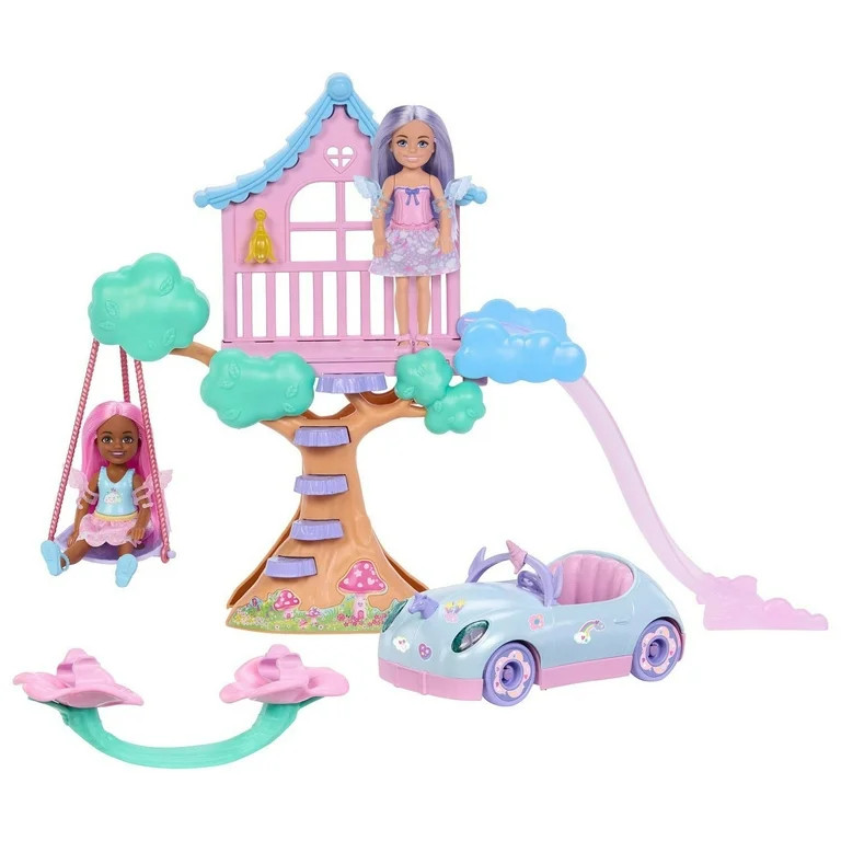 Barbie Fantasy Treehouse Playset with 2 Chelsea Dolls and Car | Walmart (US)