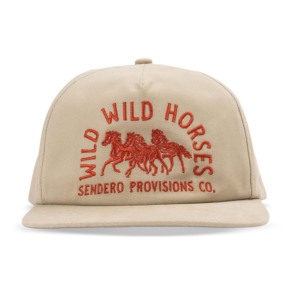 Sendero Provisions Co. Wild Wild Horses Adjustable Snapback Hat (Tan) - One Size | Amazon (US)