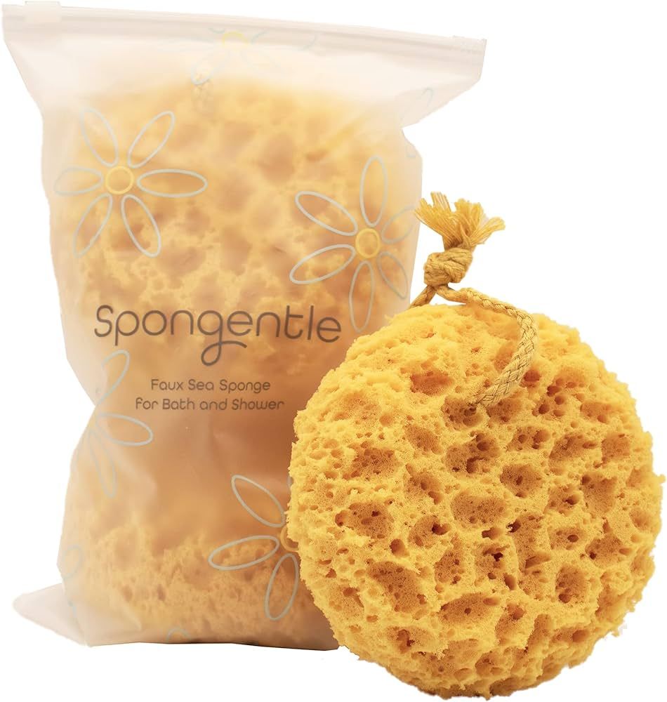 Spongentle Deep Cleansing Body Loofah Sponge, Natural Colors, for Bath and Shower, Multiple Textu... | Amazon (US)