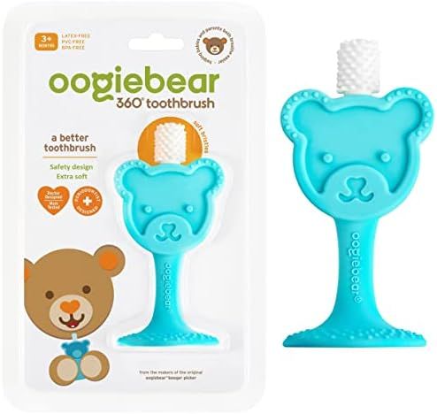 oogiebear 360° Toothbrush - Training Toothbrush for Babies. Safe Ultra Soft Silicone Toothbrush with | Amazon (US)