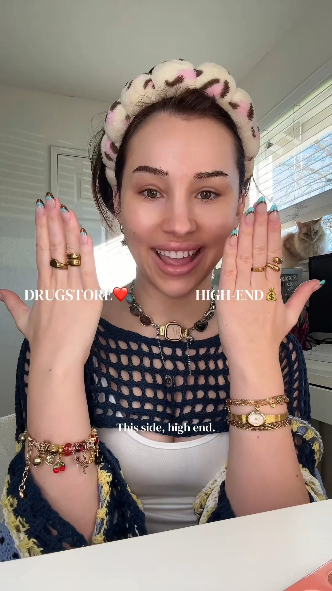 Drugstore vs high end makeup #makeup #makeupinspo #drugstoremakeup 
