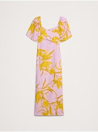 Linen Sweetheart Long Midi Dress | Banana Republic (US)