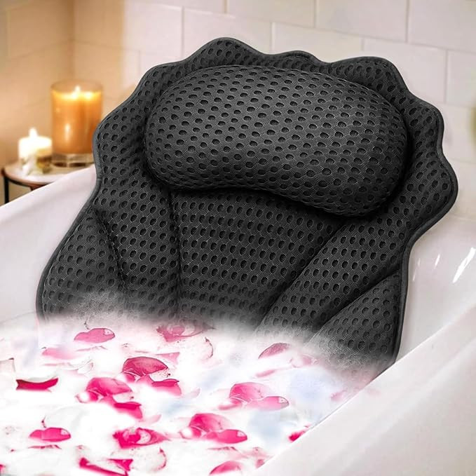 Bath Pillow RUVINCE Ergonomic Luxury Bathtub Pillow with Head,Neck, Shoulder and Back Support, 4D... | Amazon (US)
