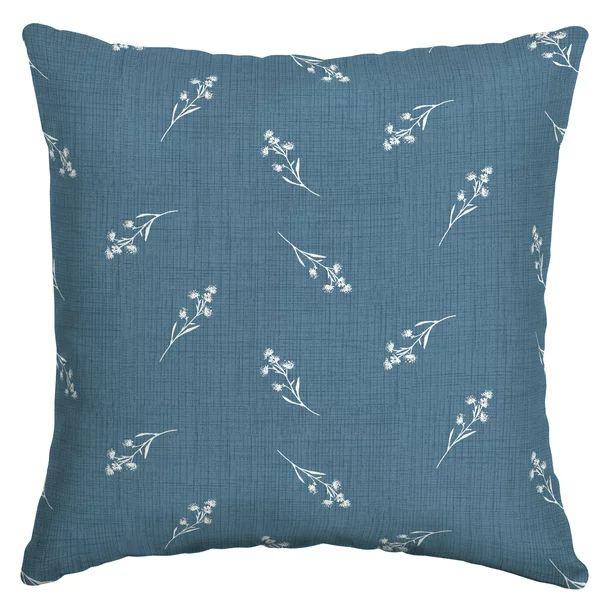 Arden Selections Blue Ditsy Floral Outdoor 16 x 16 in. Square Pillow | Walmart (US)