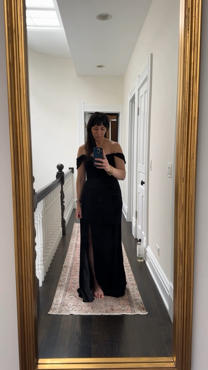The black dress I bought as an option for an upcoming event. The dress is $300 from Anthropologie wearing a size 6. Fits perfectly. It needs heels and to be shortened. I love it but I don’t think it’s “the” dress for the event. But makes a beautiful black tie affordable dress option for something in the future. 

#LTKwedding #LTKVideo #LTKover40