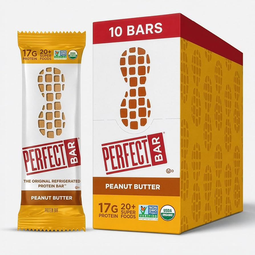 Perfect Bar Protein Bars, Peanut Butter, Gluten Free, Made with Organic Honey, Cookie Dough Textu... | Amazon (US)