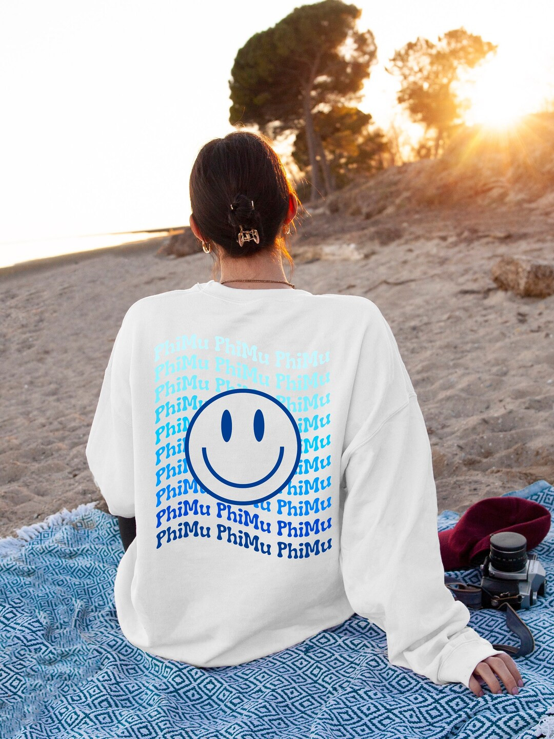 Phi Mu Sweatshirt Sorority Sweatshirt Smile Face Sweatshirt - Etsy | Etsy (US)