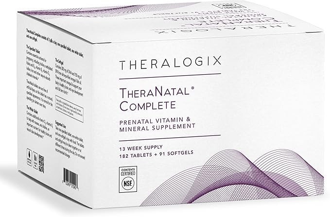 Theralogix TheraNatal Complete Prenatal Vitamin Supplement - 91-Day Supply - with DHA, Vitamin D3... | Amazon (US)